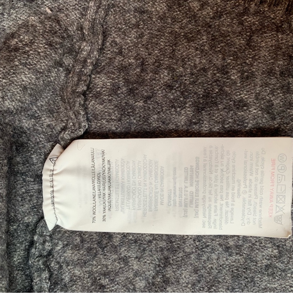 Gray Button-Up Wool Cardigan - Picture 3 of 3